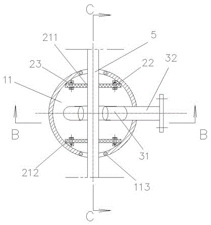 Flushing device for anchor connecting steel wire rope of platform maintenance work ship