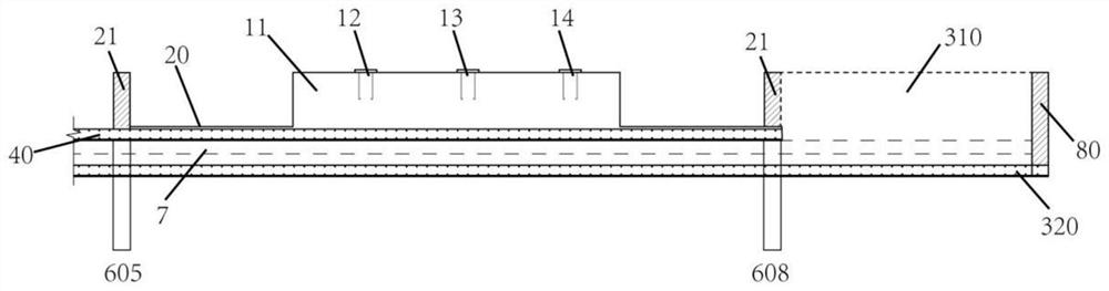 A substation building structure in which the main transformer foundation is connected to the building foundation