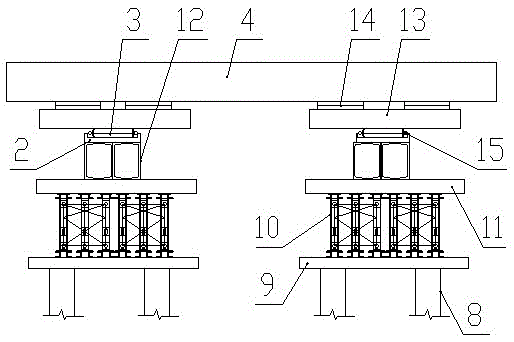 Reverse pulling device for pulling construction of long-span steel truss beams