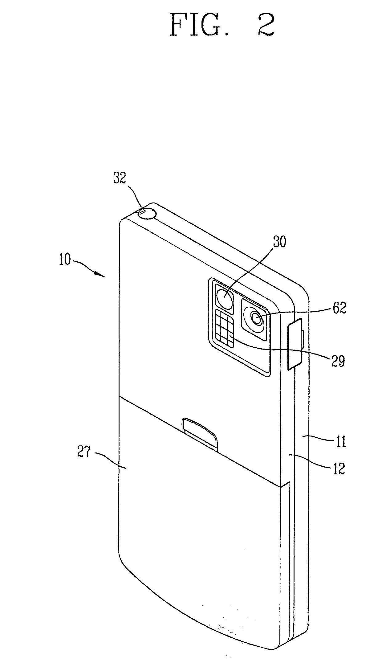 Portable communications terminal having camera assembly with two cameras