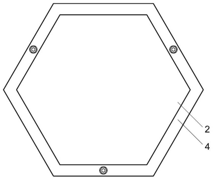 Hollow polygon prism-shaped heat exchanger