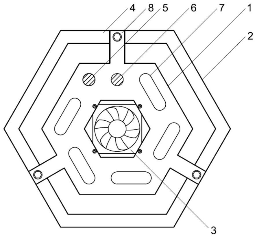 Hollow polygon prism-shaped heat exchanger