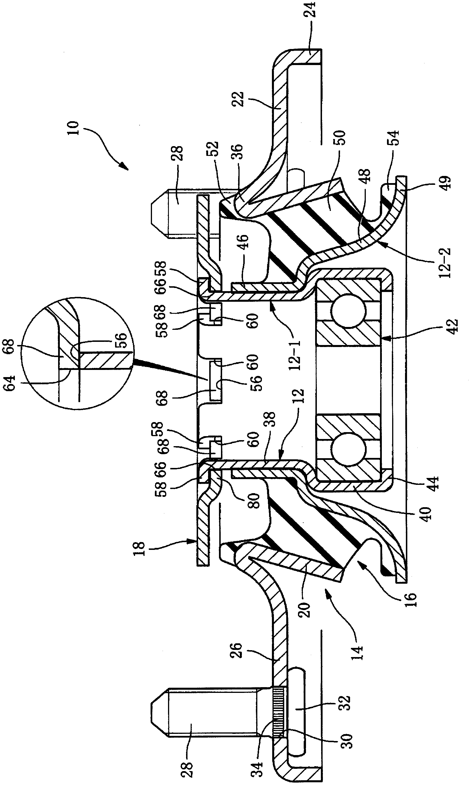 Upper support and method for producing same