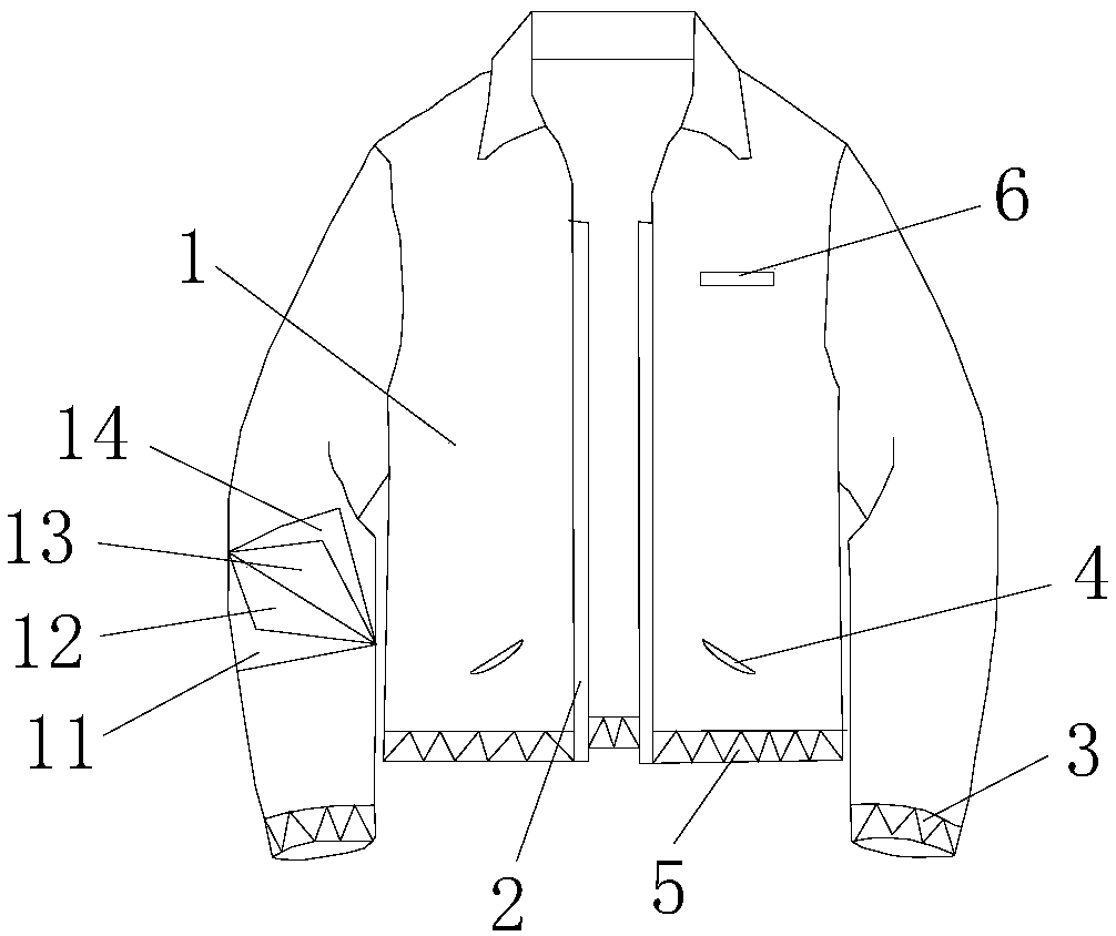 Microwave-absorbing electromagnetic-radiation-proof garment