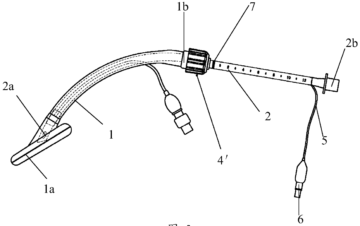A convertible built-in endotracheal tube and laryngeal mask combined ventilation device