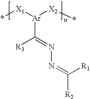 Poly(azine)-based charge transport materials