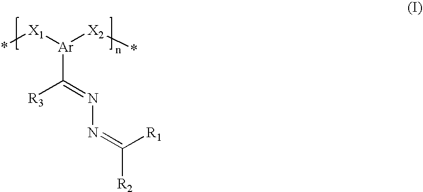 Poly(azine)-based charge transport materials