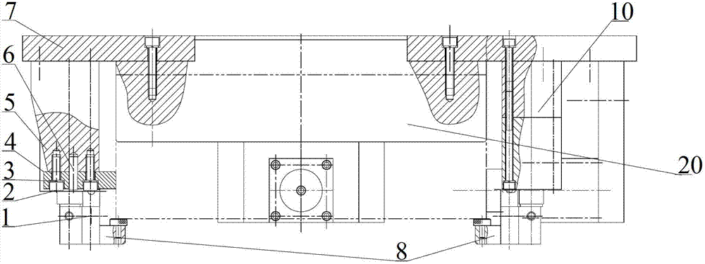 Clamp for processing positioning hole on engine cylinder cover