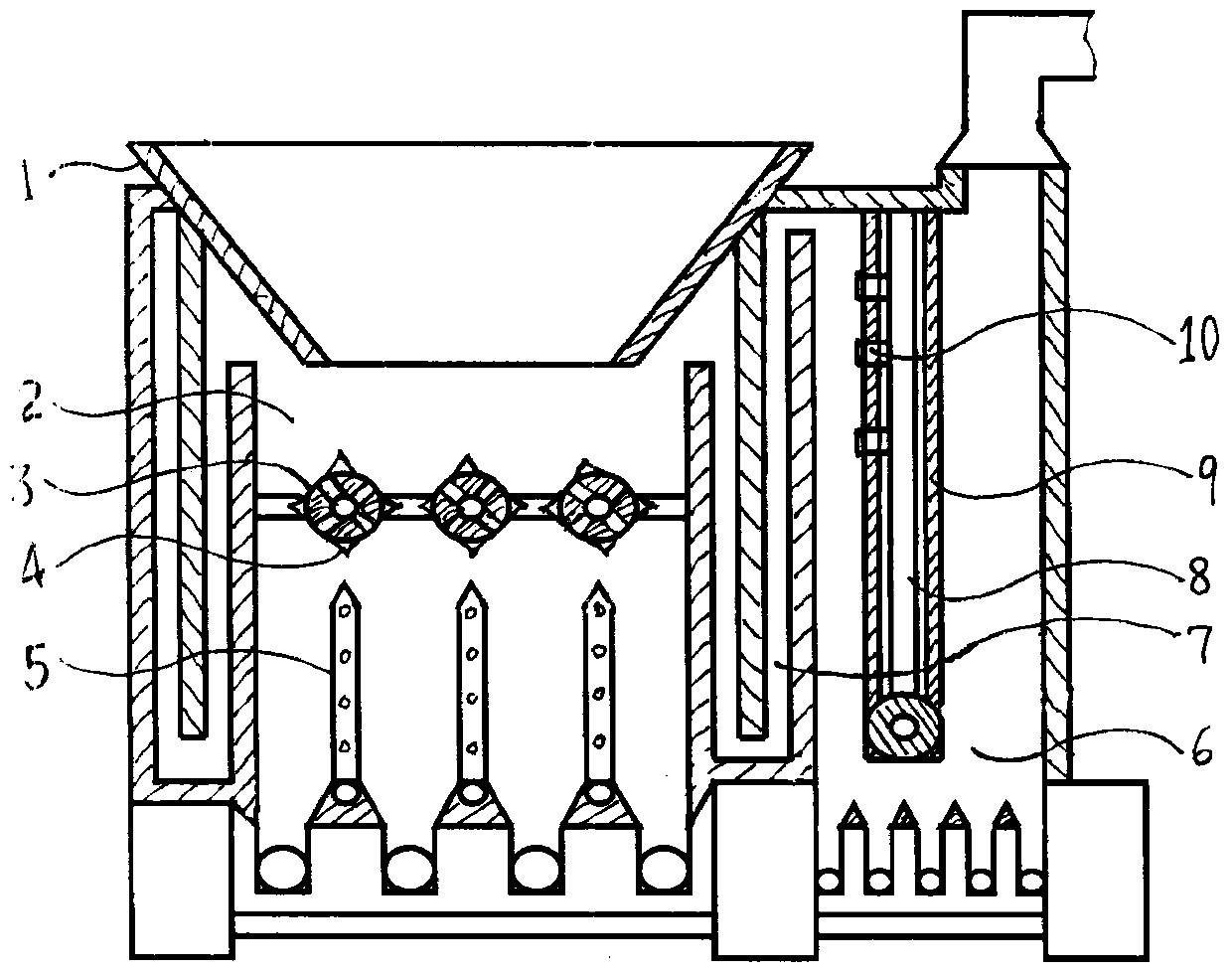 Garbage environmental protection and high efficiency pyrolysis device