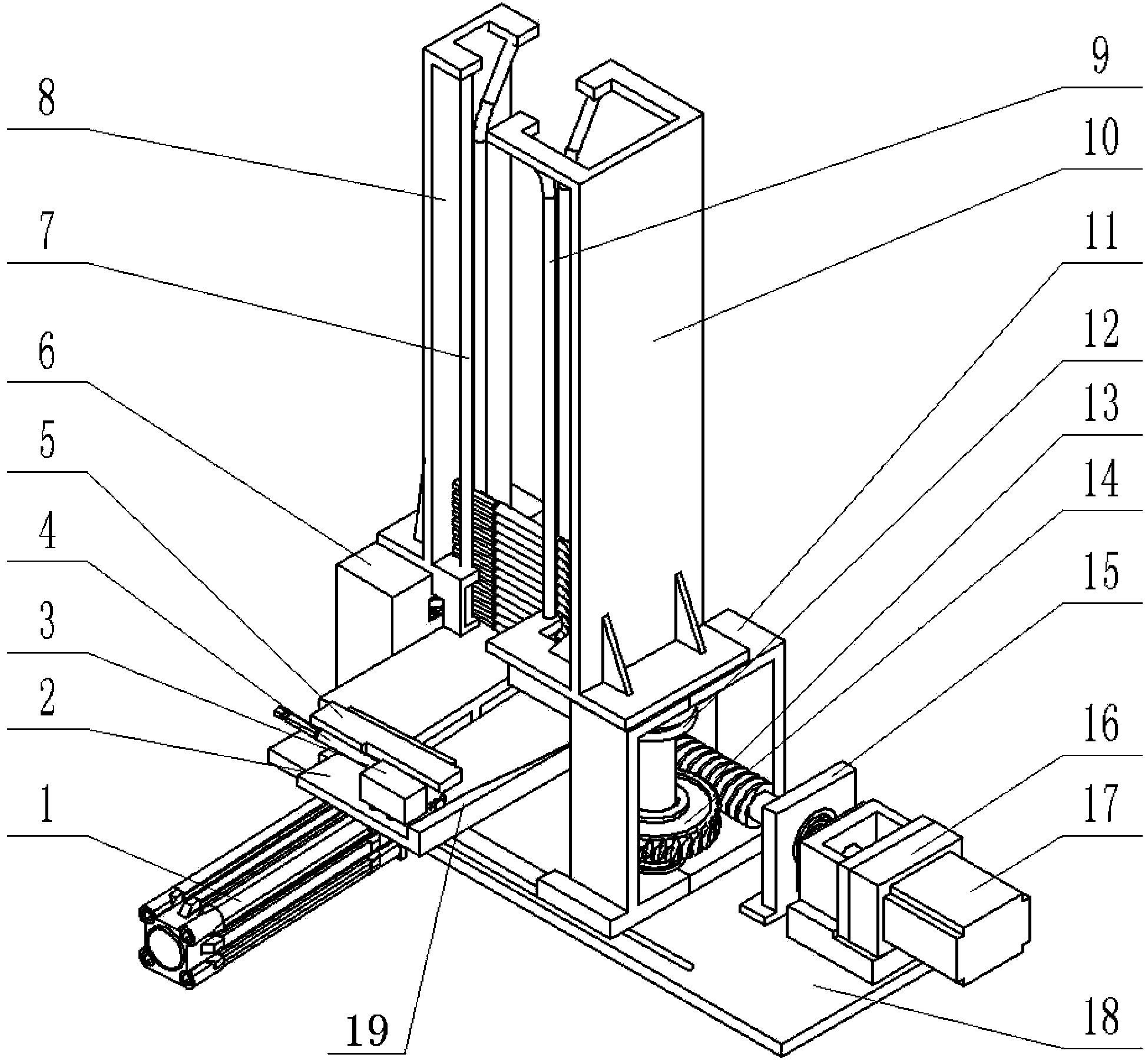 Flexible automatic distribution device for deformed bar materials