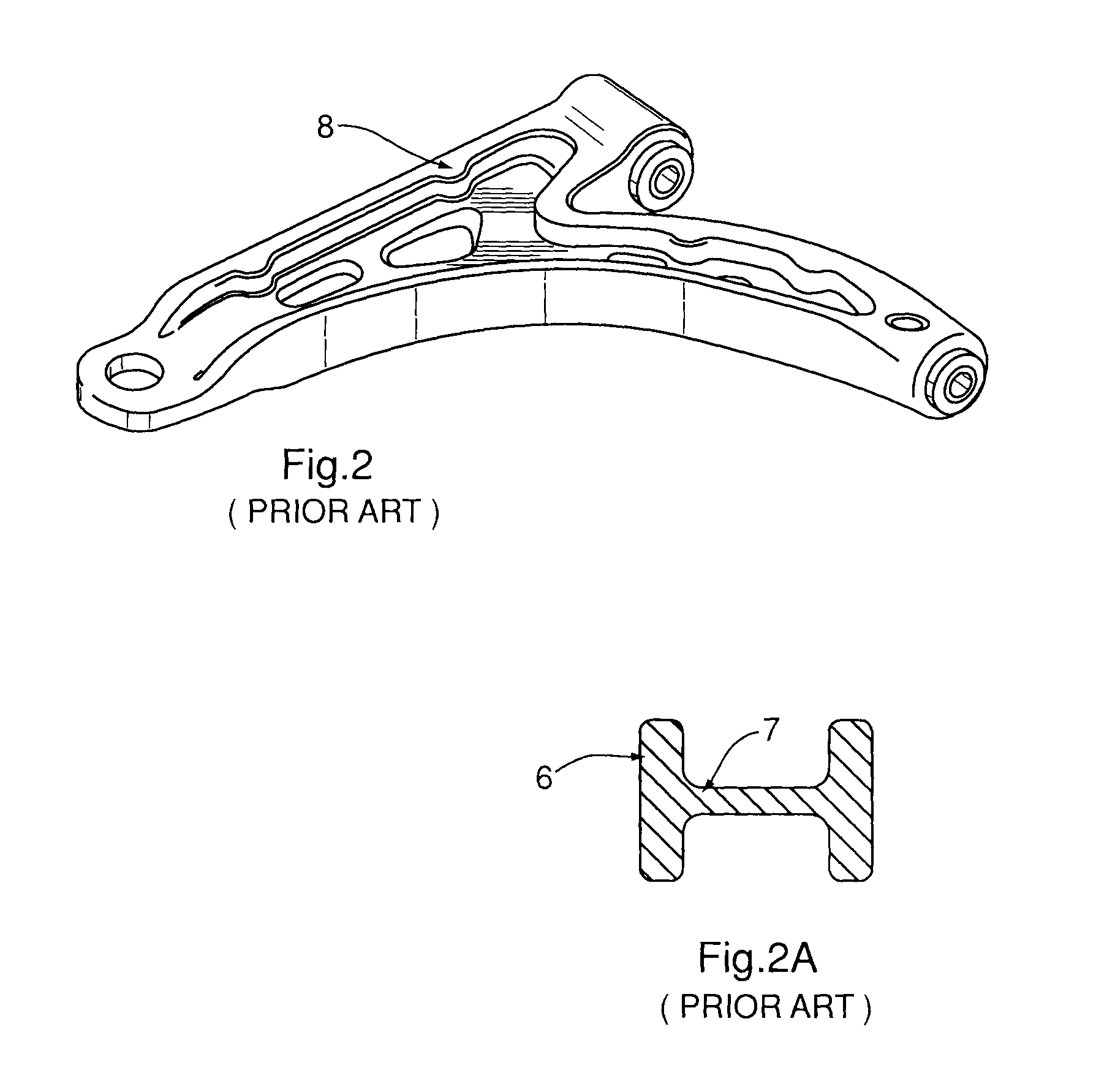 Structural I-beam automotive suspension arm