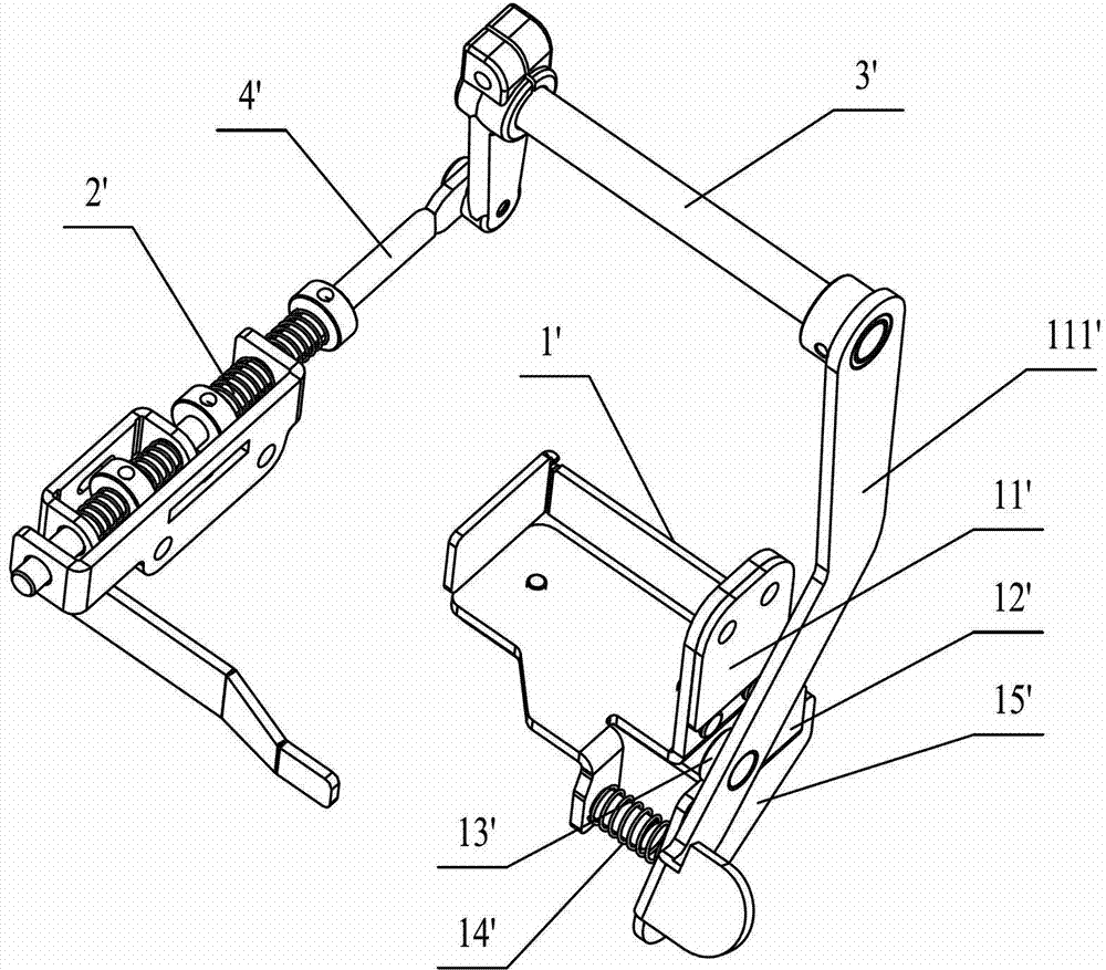 Device for automatic separation and resetting of needle rods of double-needle machine