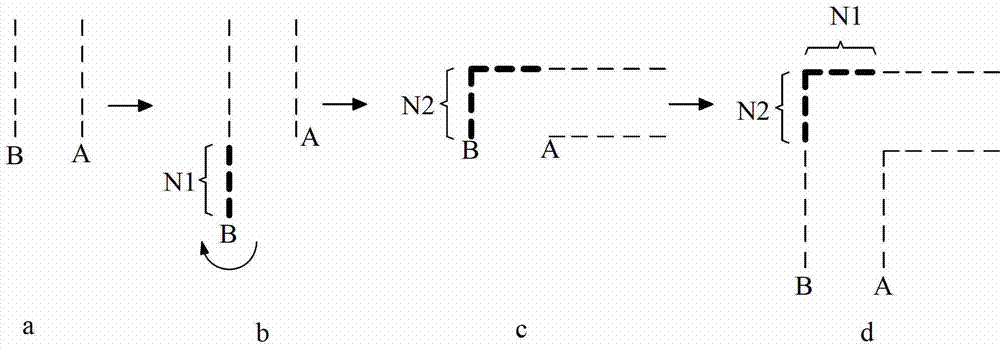 Device for automatic separation and resetting of needle rods of double-needle machine