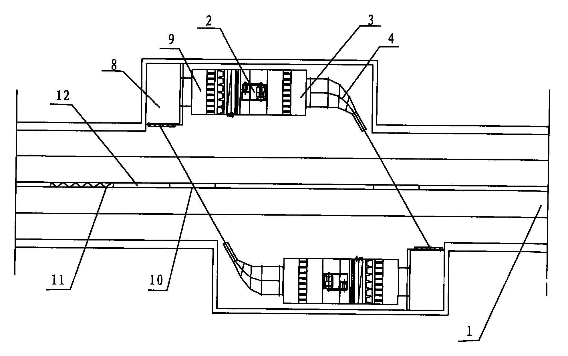 High-speed thermal circulation air curtain apparatus for tunnel portals