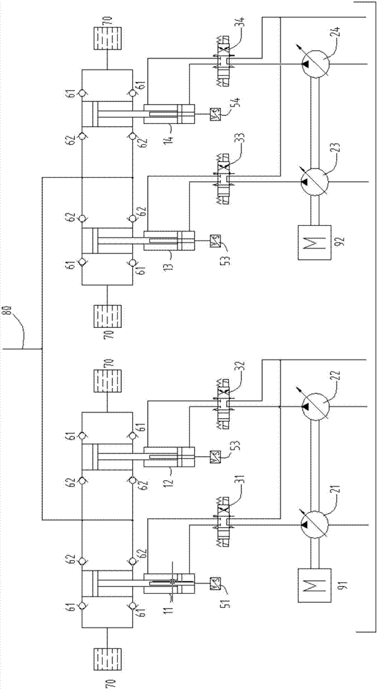 Plunger pump water-supply system, fire-fighting machine and building