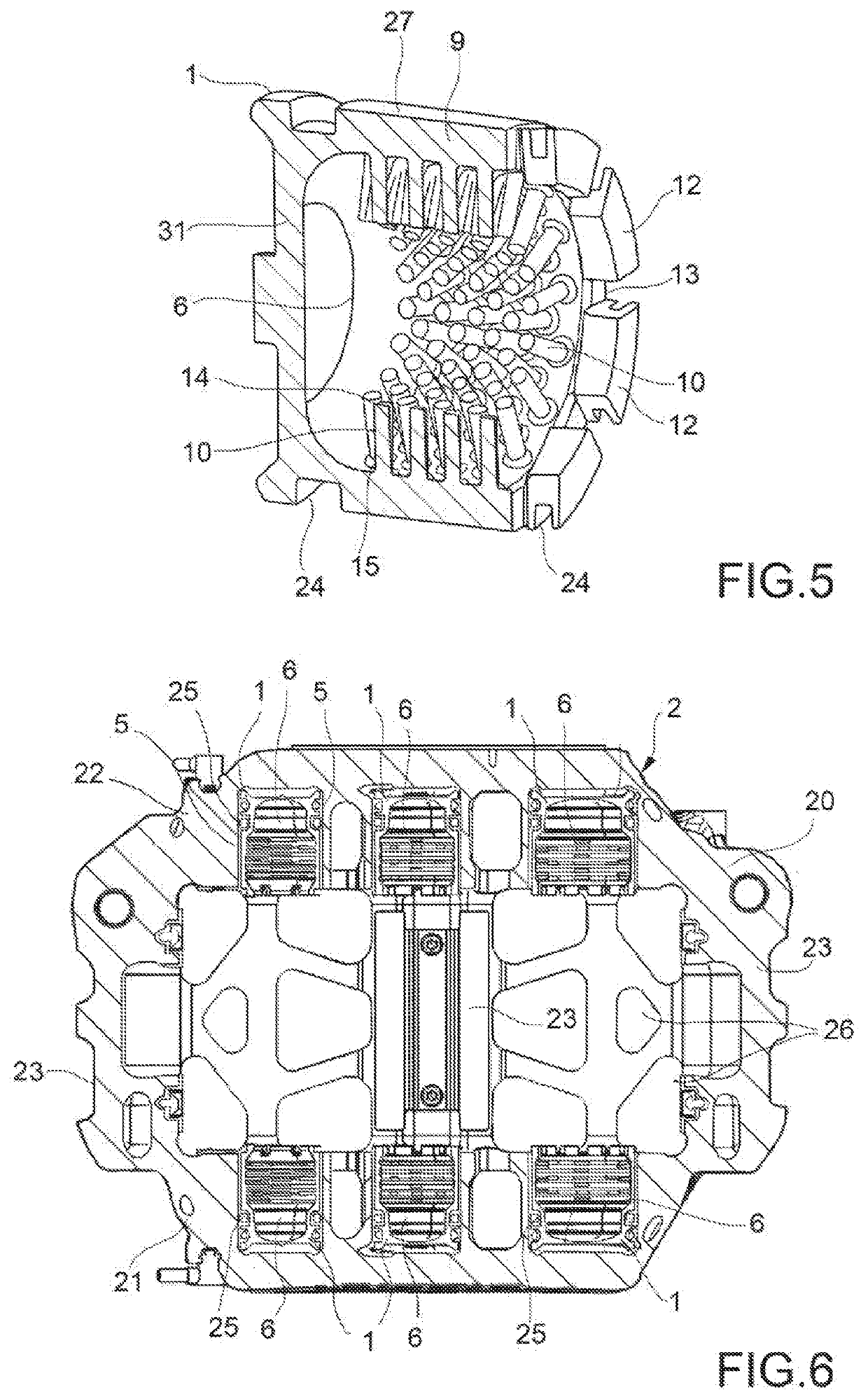 Brake caliper thrust device, brake caliper and manufacturing method