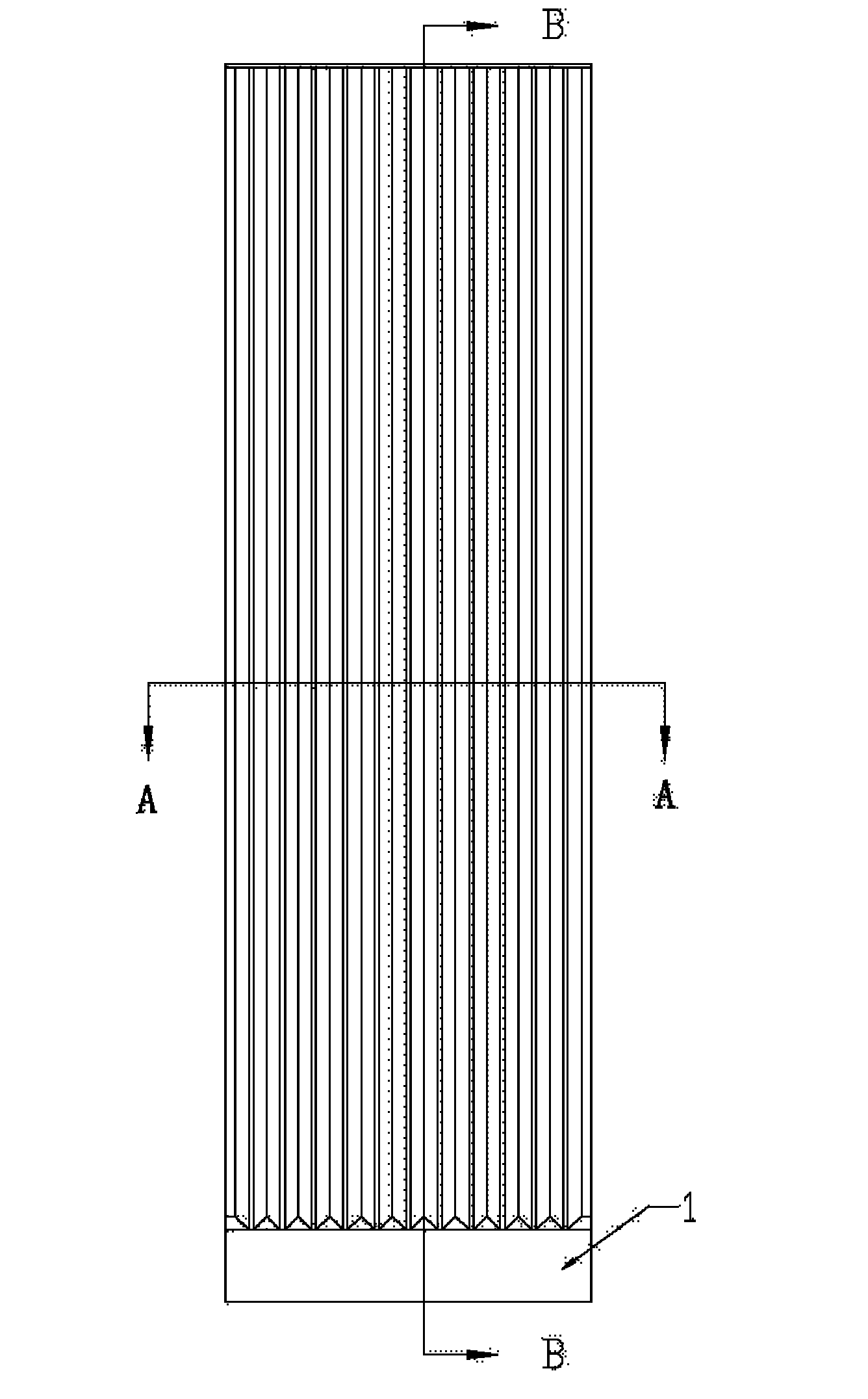 Single-sided corrugated plate type pulsating heat pipe