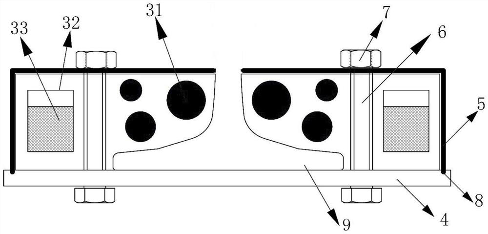 Steel rail dynamic damping composite vibration absorber and manufacturing method thereof