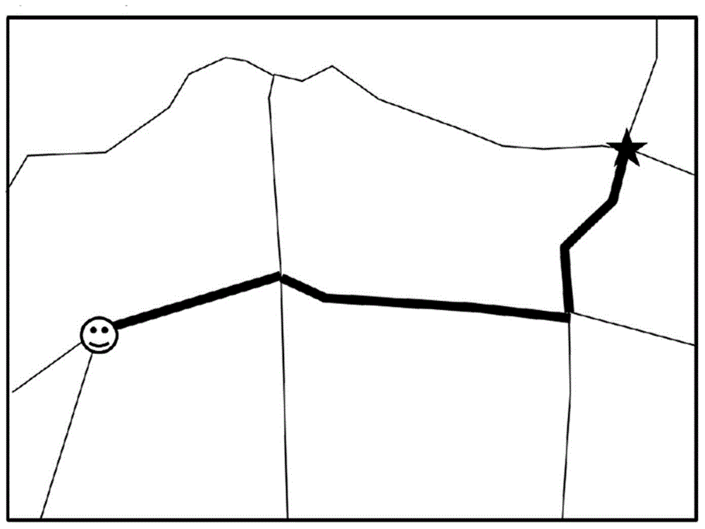 Path planning method and device along hand-drawn route in navigation system