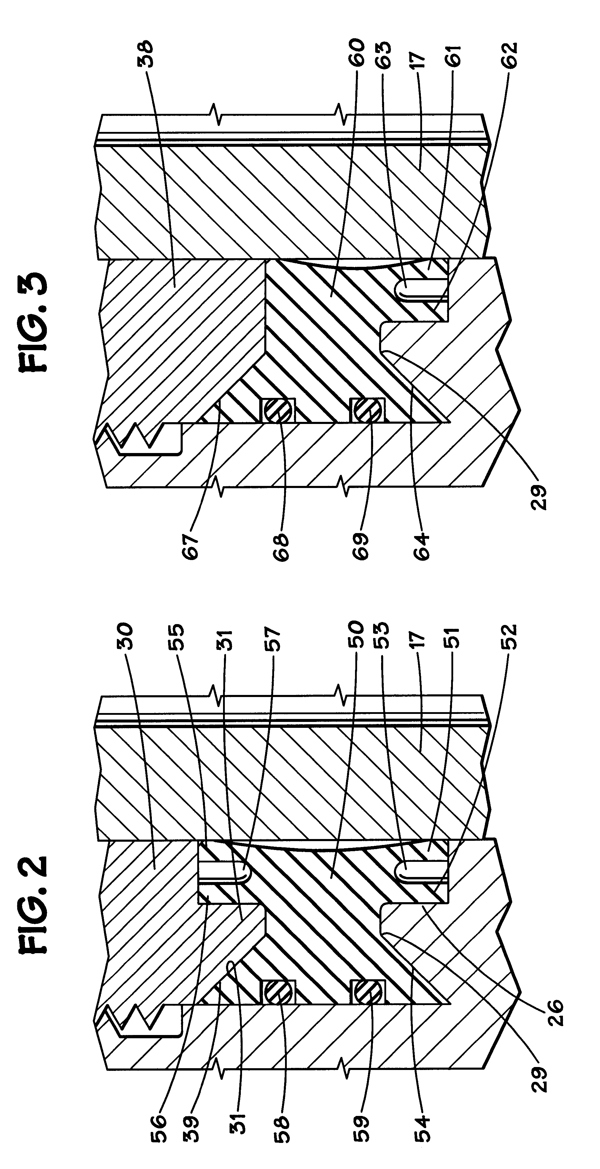 Hydraulic coupling with pressure-energized dovetail seal