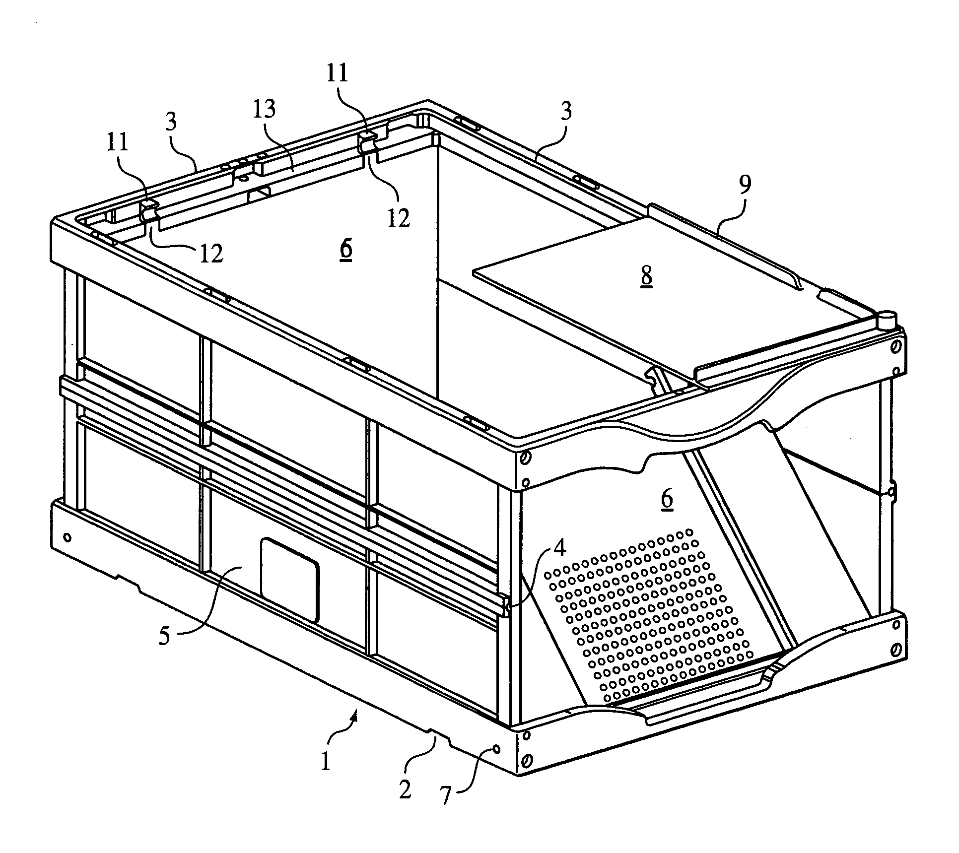 Collapsible storage and transport container