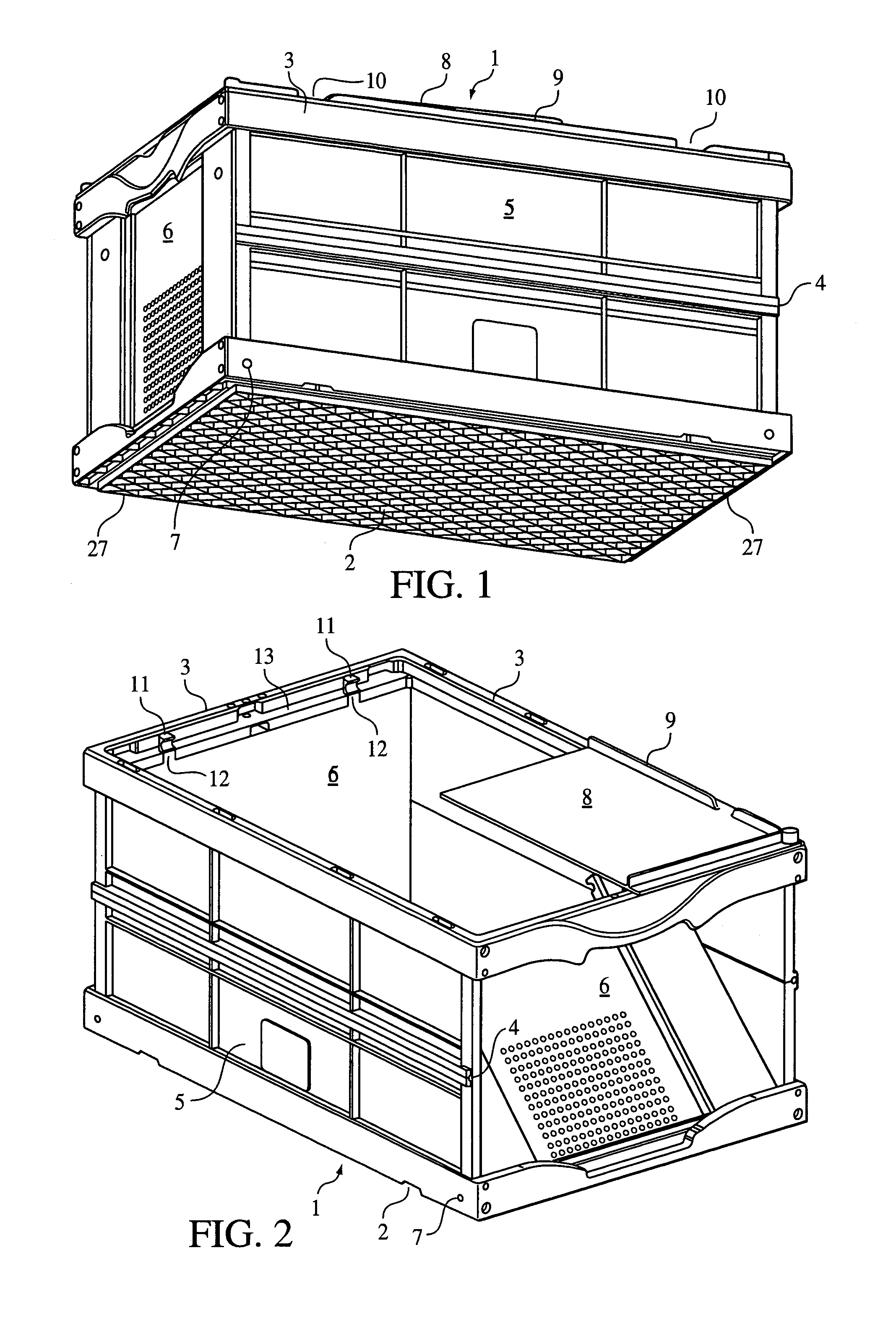 Collapsible storage and transport container