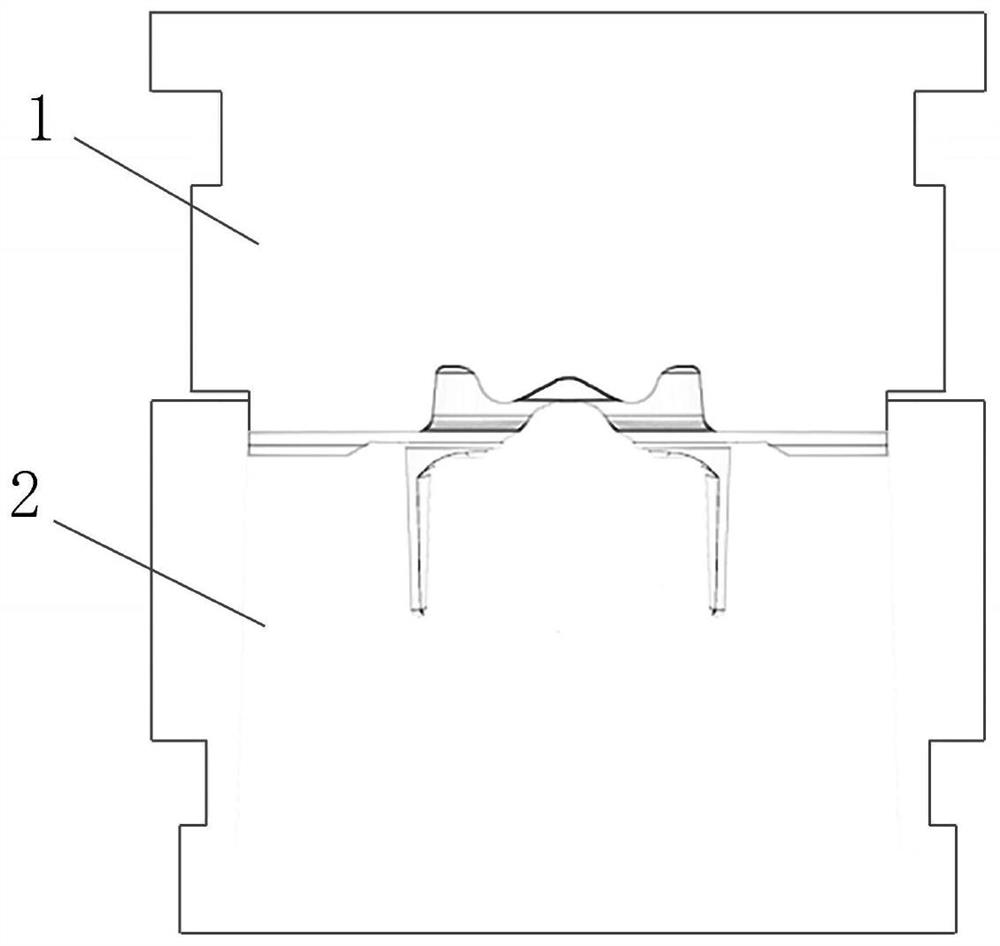 Embedded type hot die forging piston die