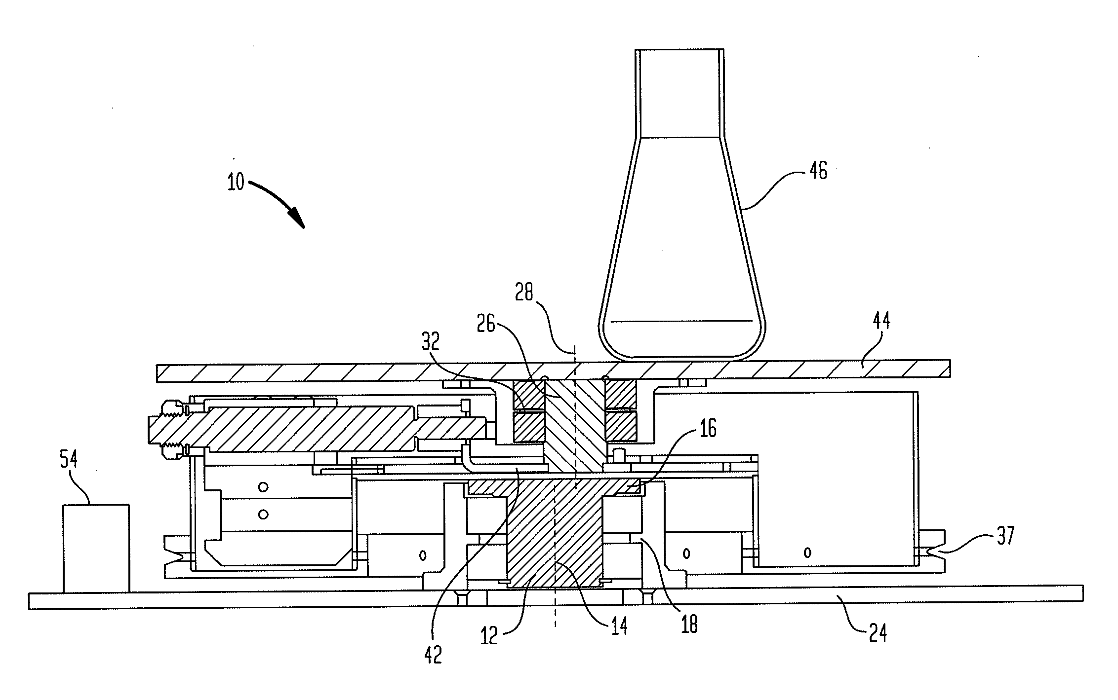 Adjustable orbit imbalance compensating orbital shaker