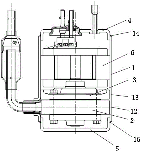 A welding method for pump and motor of compressor casing