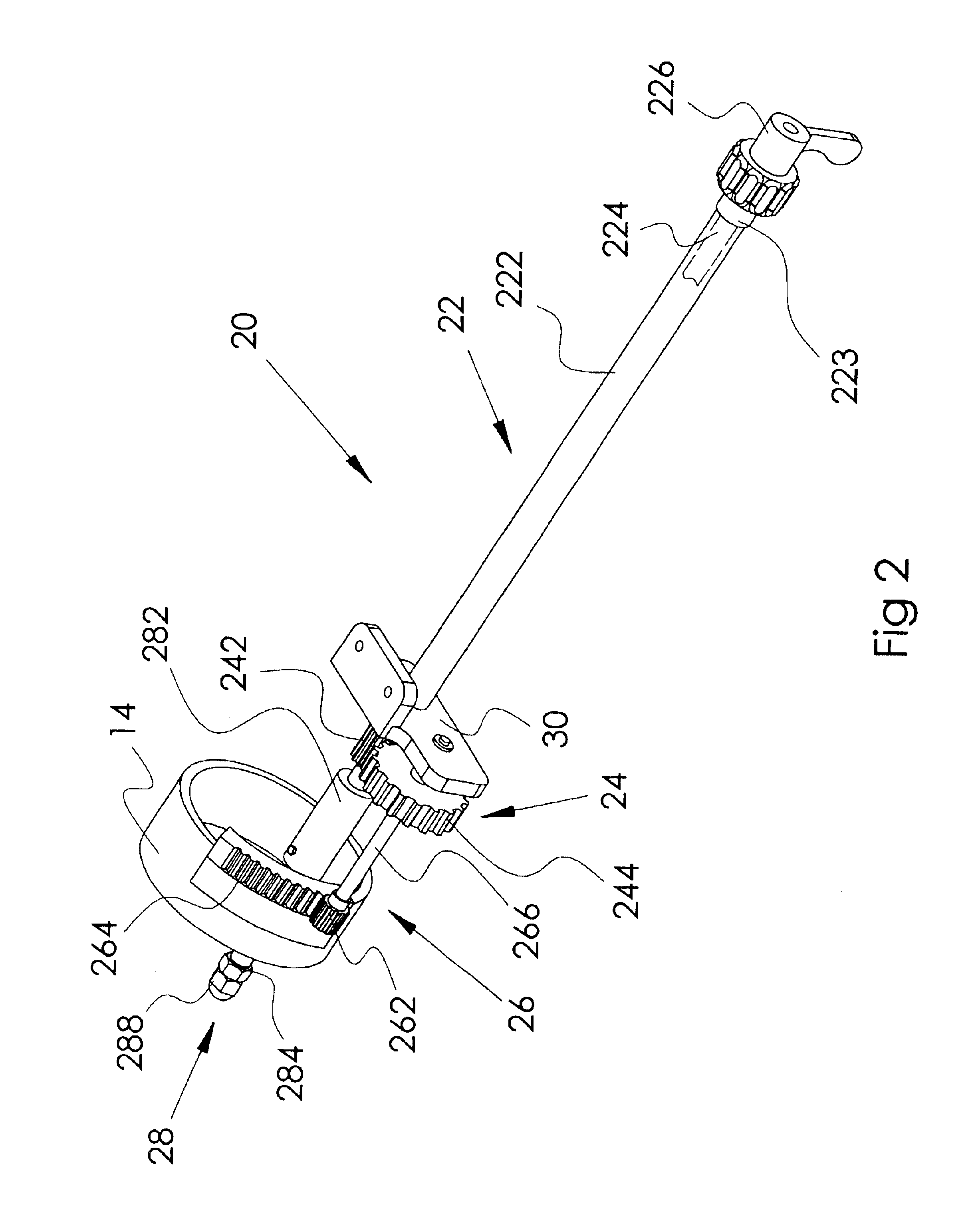 Circular saw having saw arm angle adjusting device