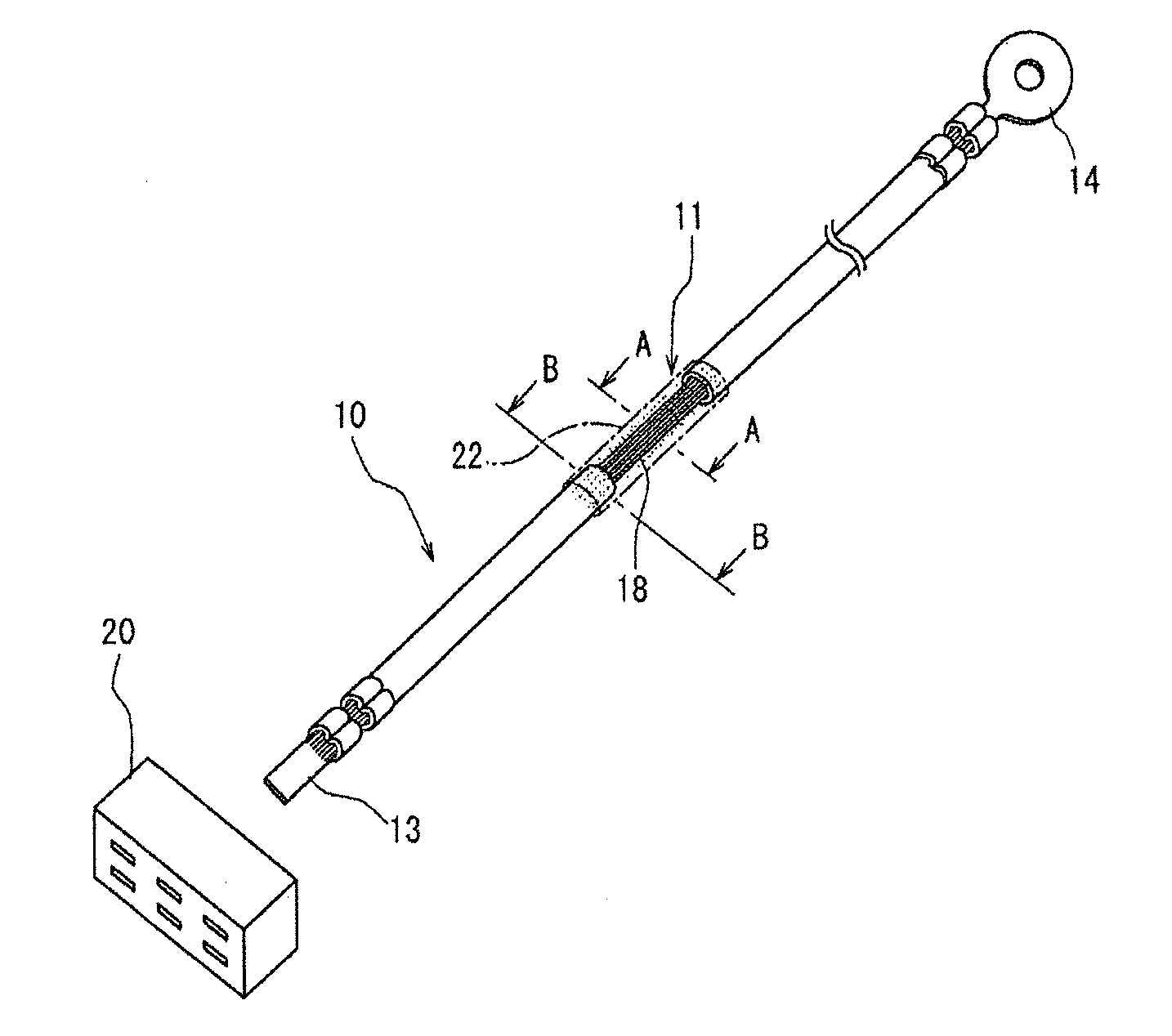 Waterproofing method for electric wire and the wire having waterproof part formed by the waterproofing method