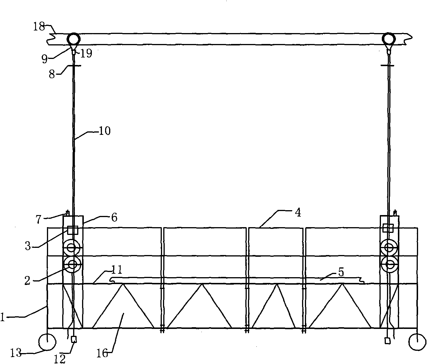 Steel structural overhead ceiling construction platform