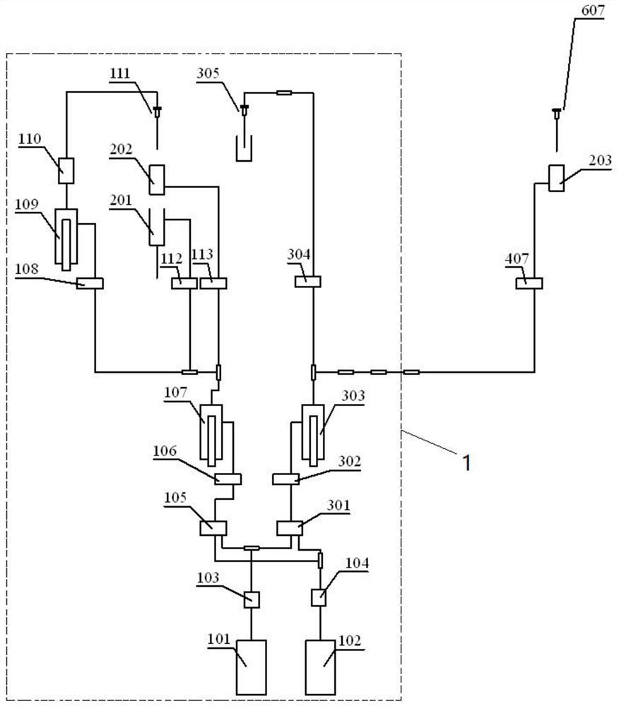 Small full-automatic chemiluminescence immunoassay analyzer liquid path system