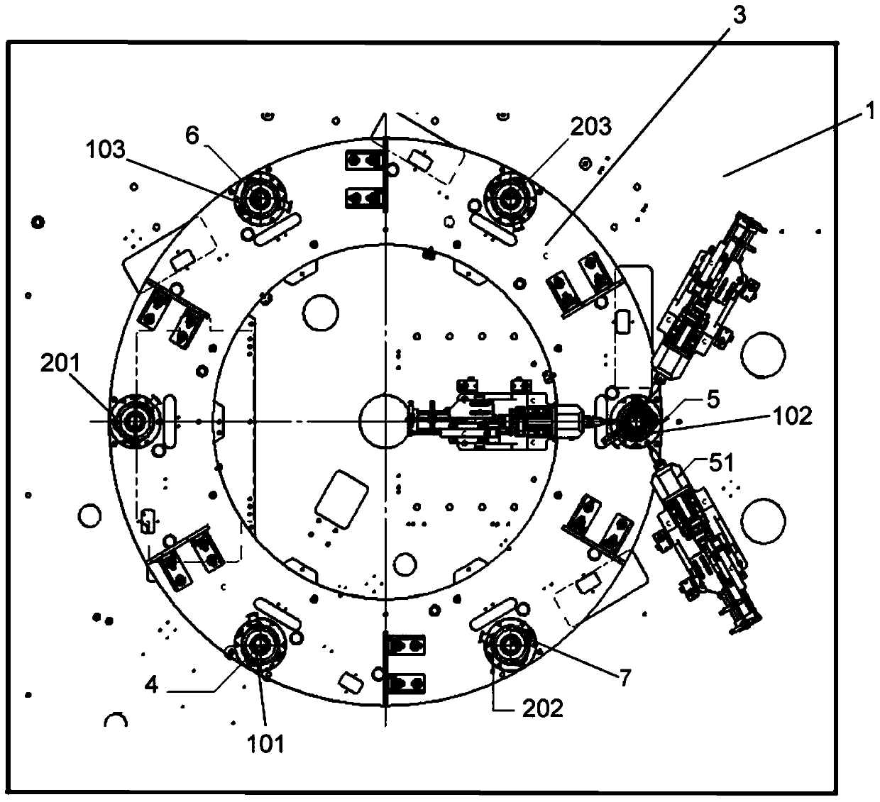 Multi-station assembling equipment for assembling vehicle components