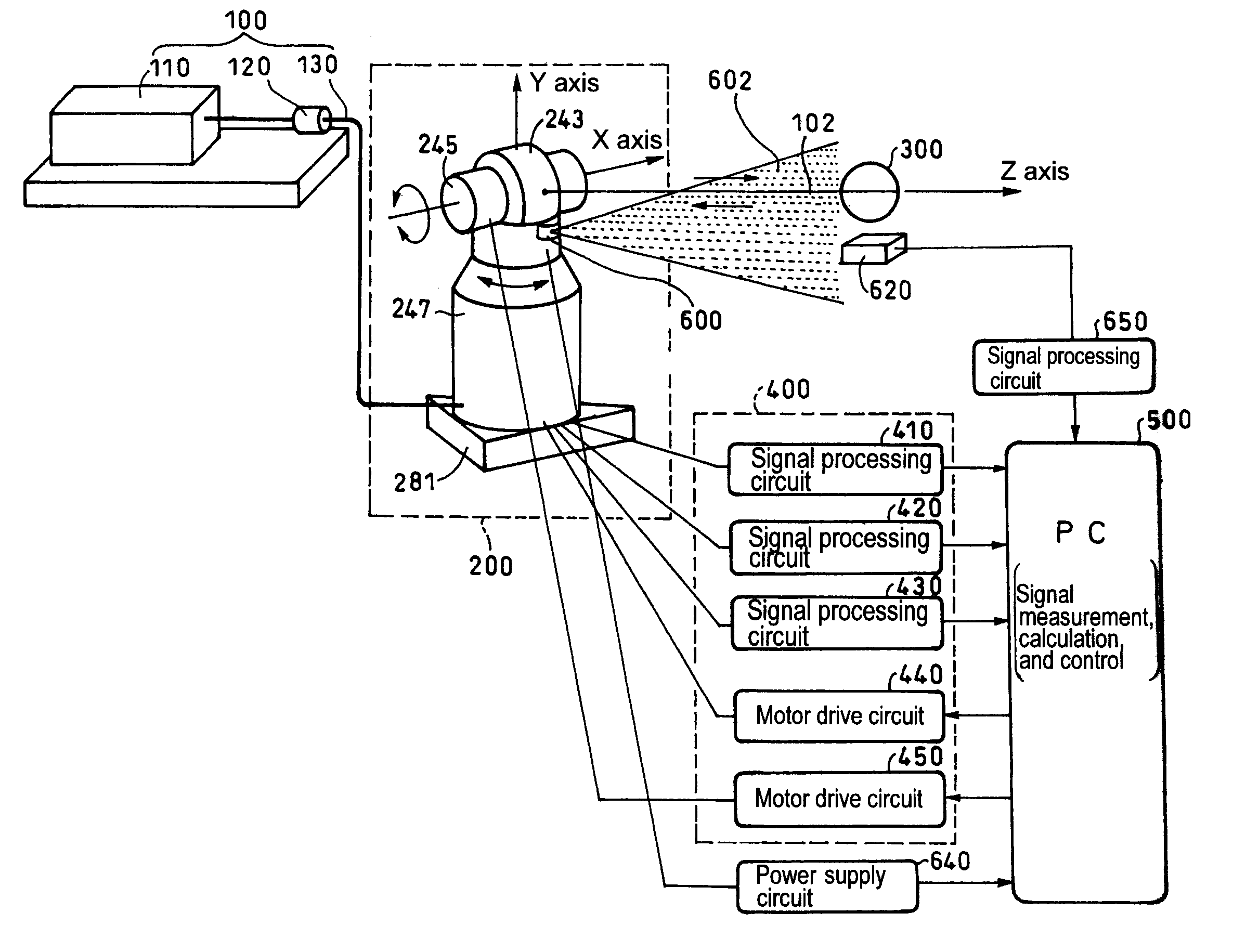 Tracking type laser interferometer and method for resetting the same