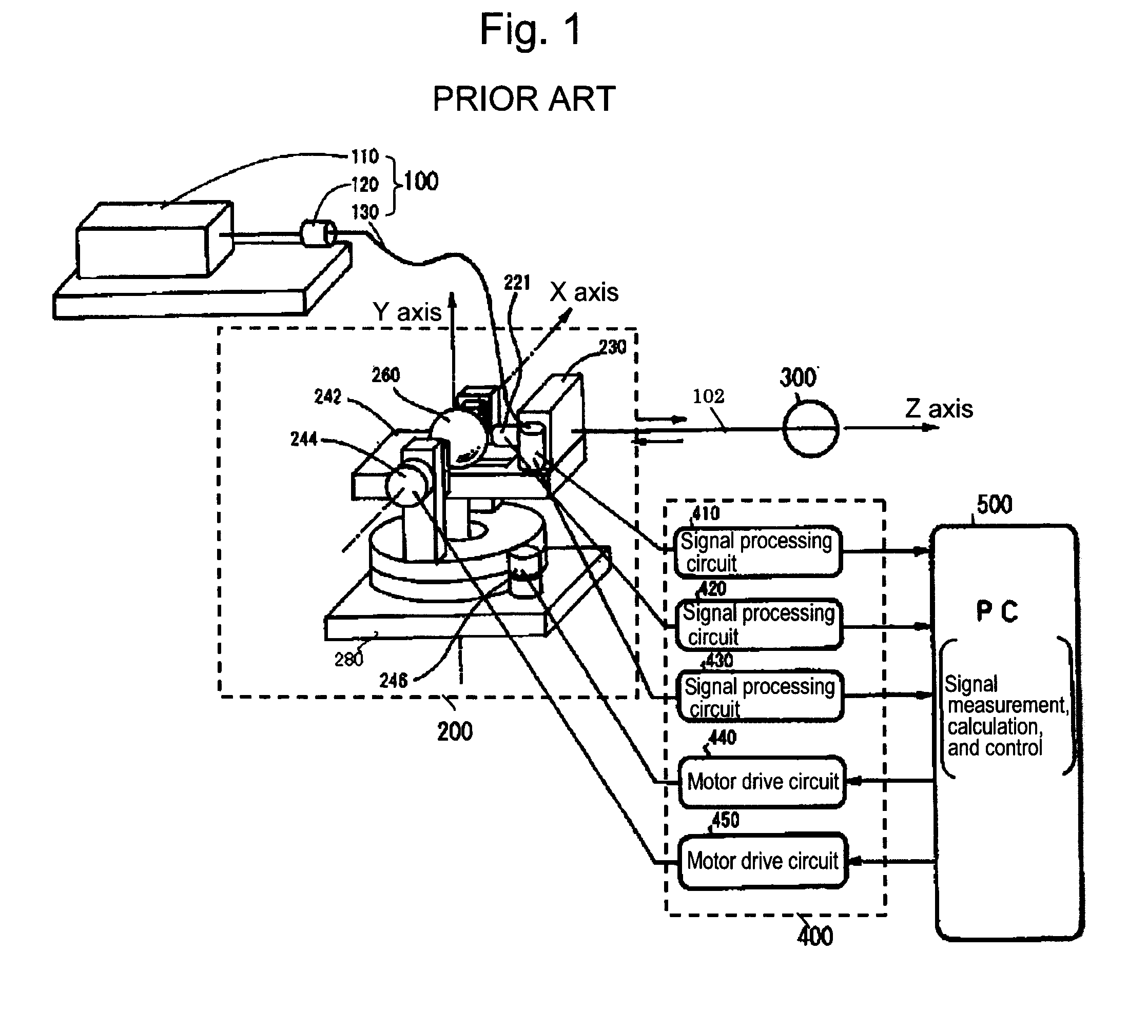 Tracking type laser interferometer and method for resetting the same