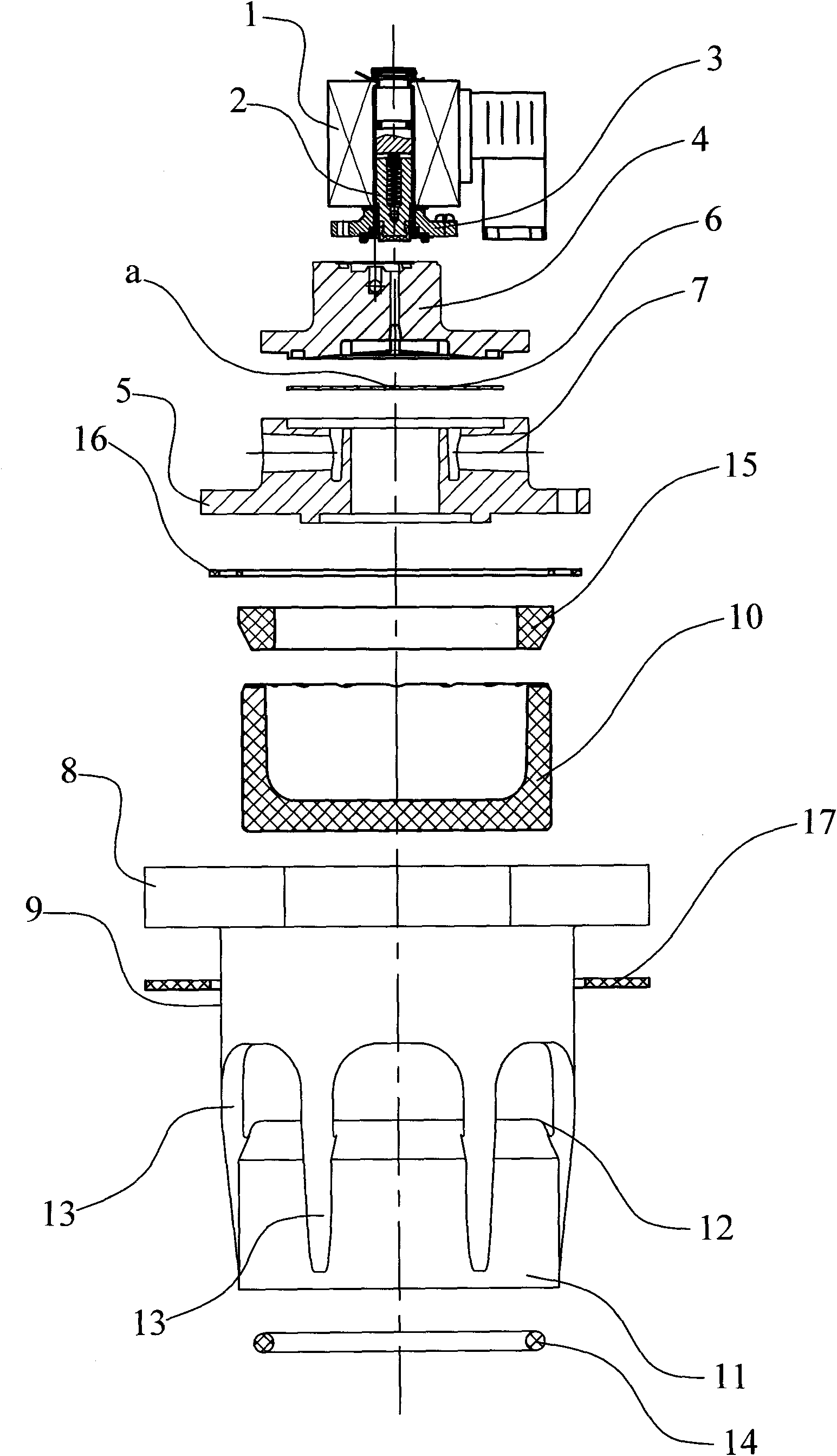 Electromagnetic pulse rigid shaft sliding valve