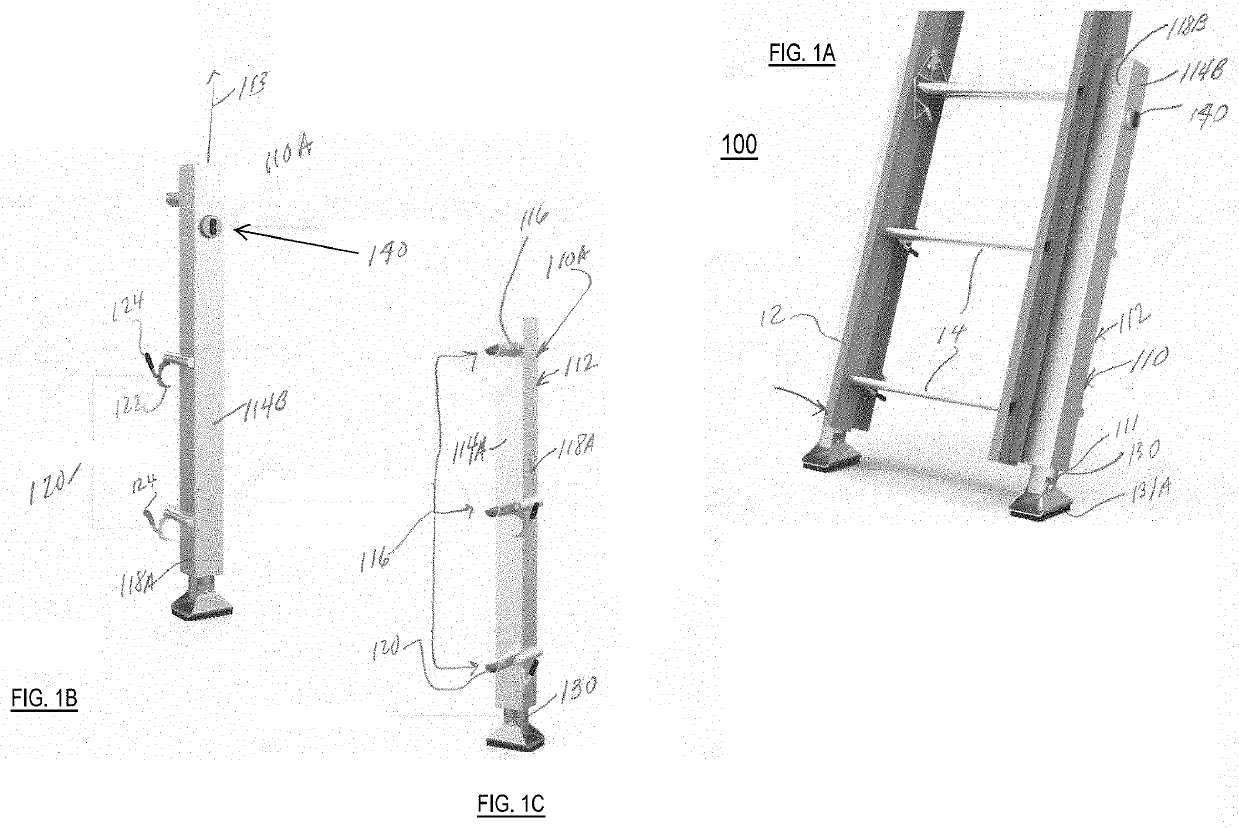 Leveling and stabilizing accessory for ladders