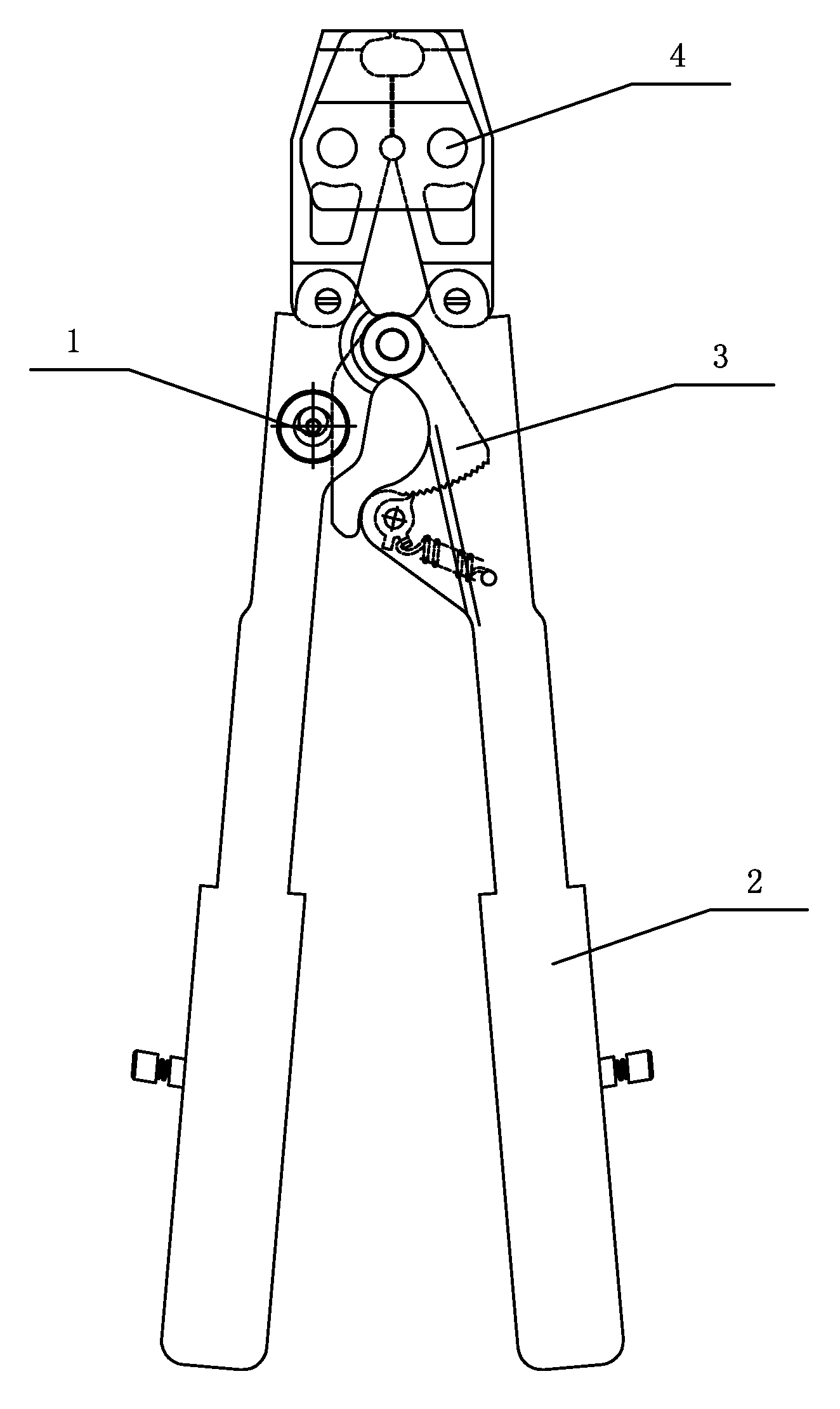 Ratchet pliers with adjustable jaw