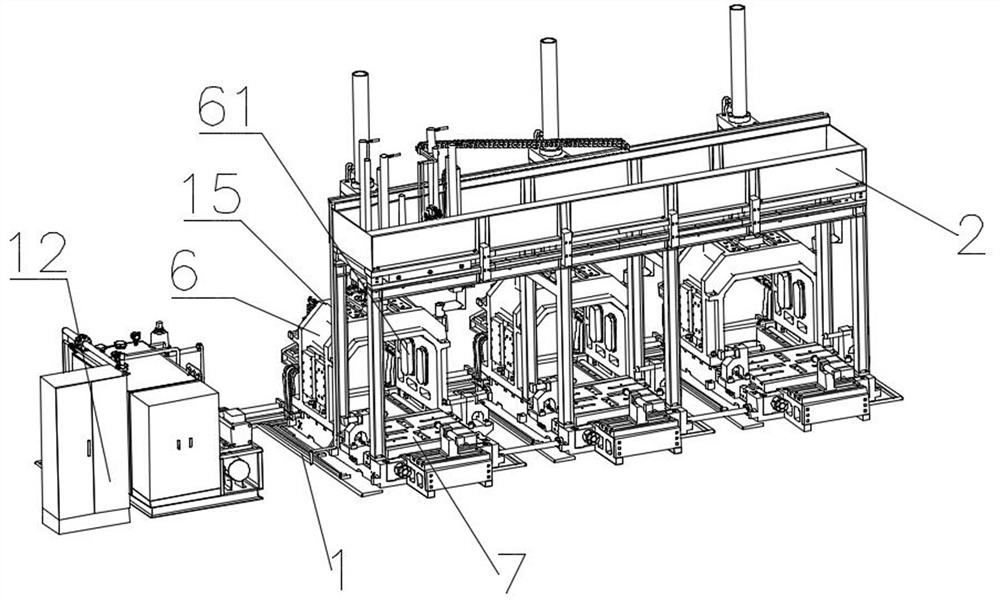 Wood fiber composite material squeezing molding equipment