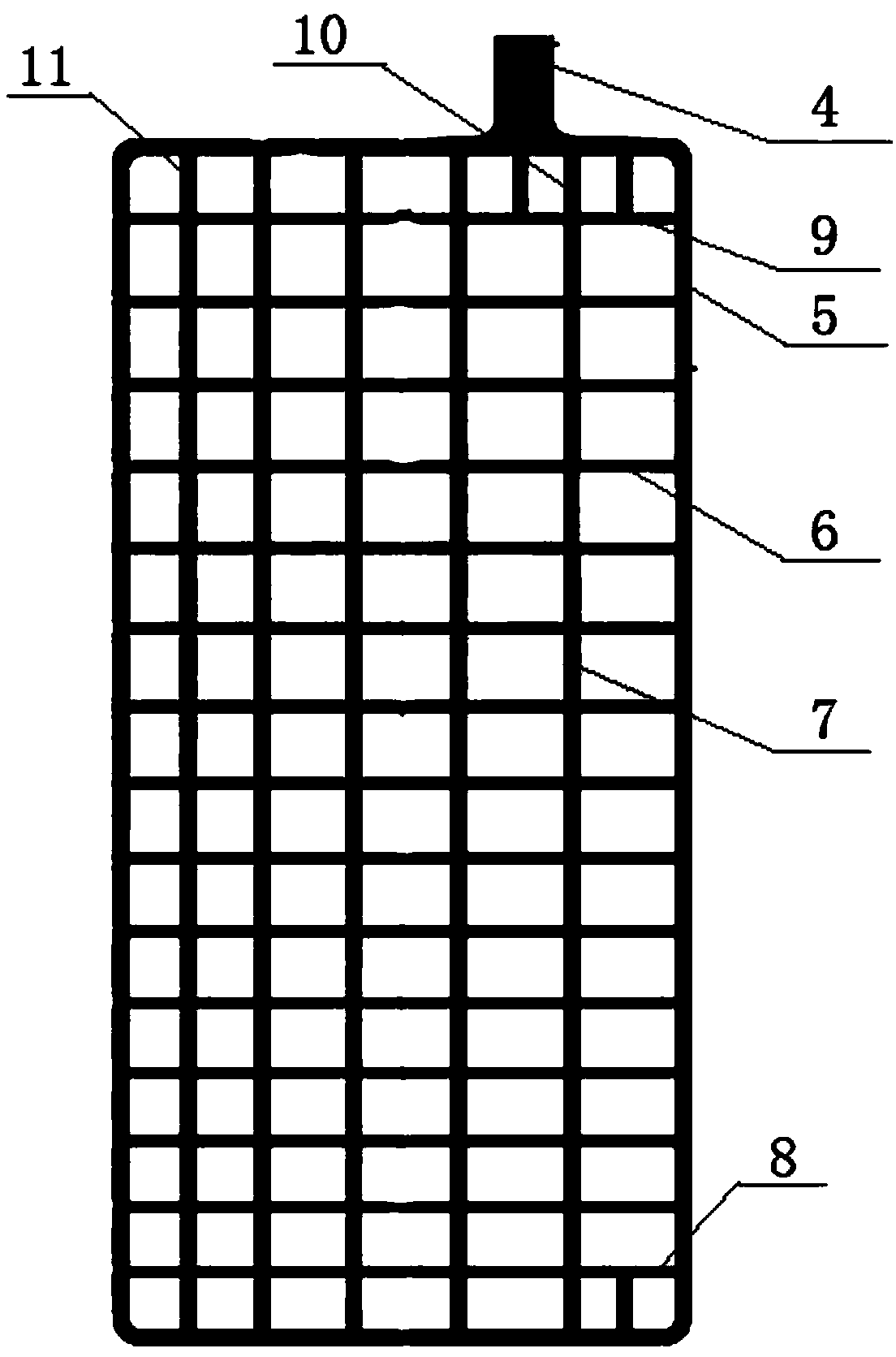 Lead-acid storage battery electrode group of which positive electrodes and negative electrodes have equal service life