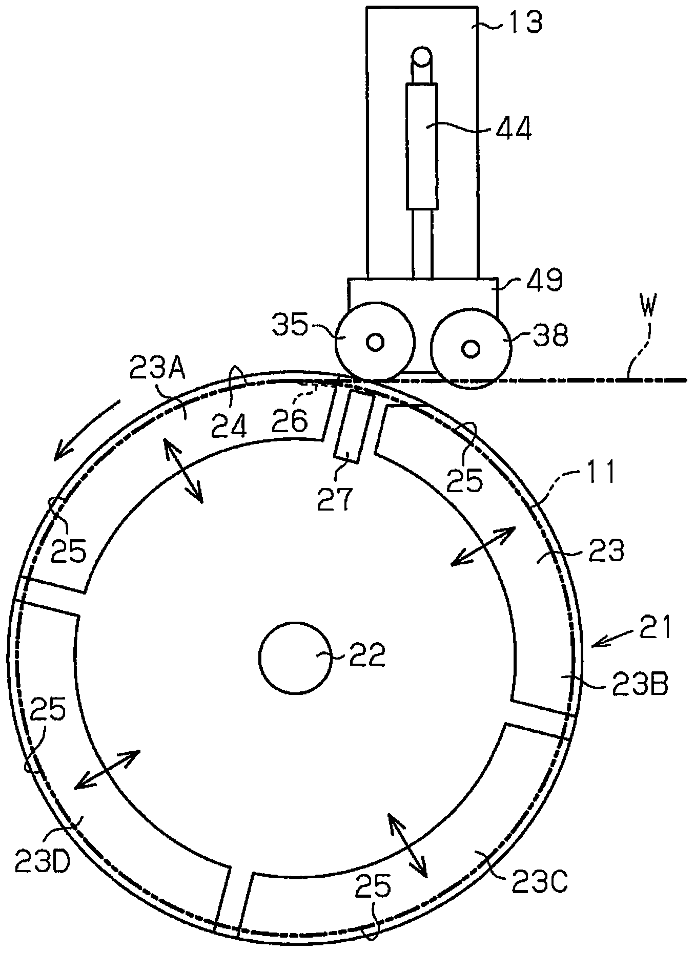 Bead ring winding device