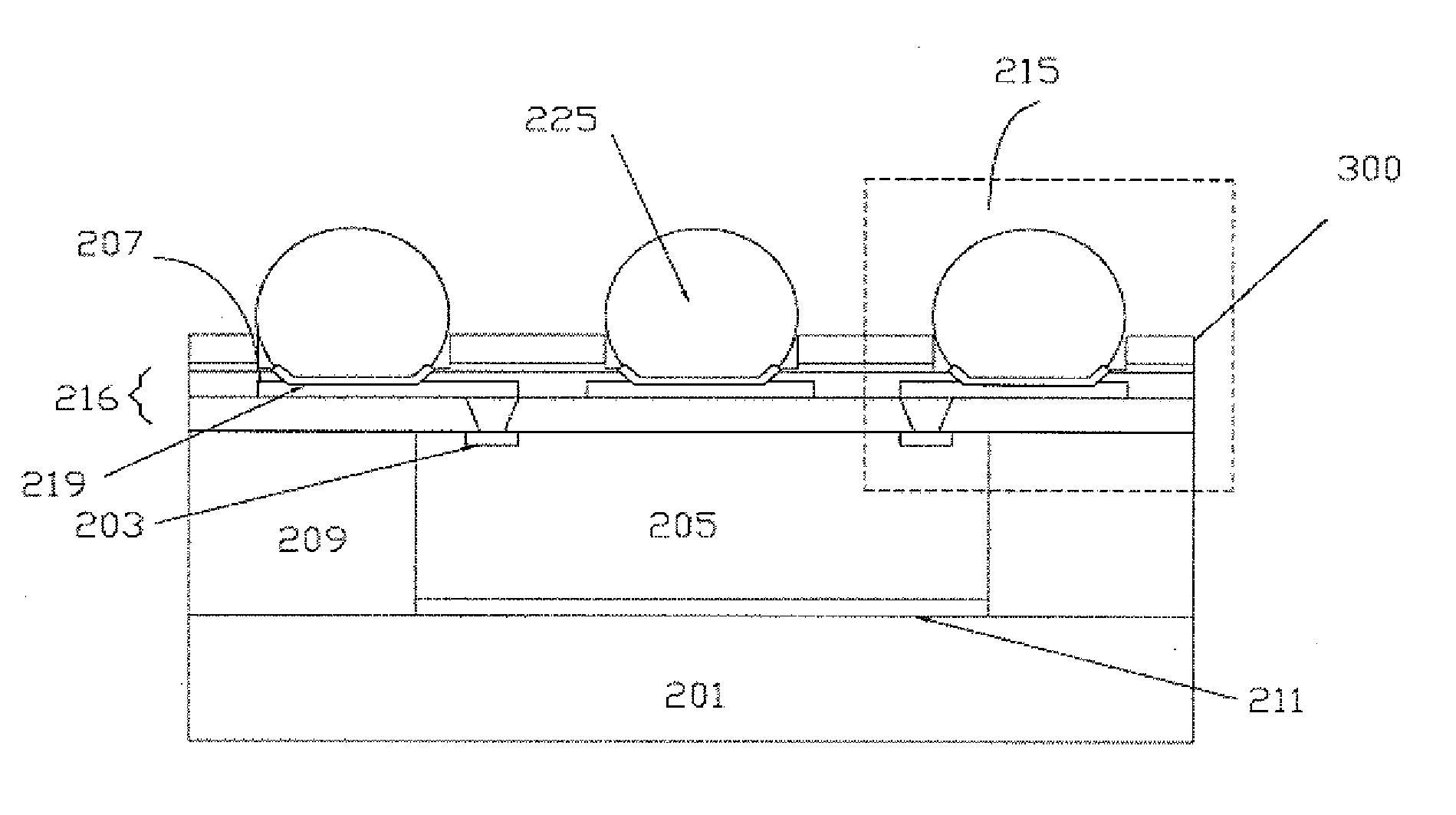 Inter-connecting structure for semiconductor package and method of the same