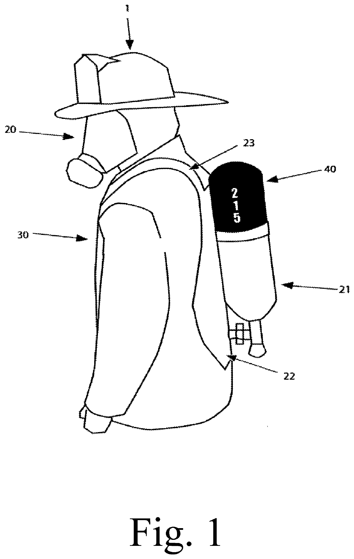 Mechanism of breathing apparatus user identification