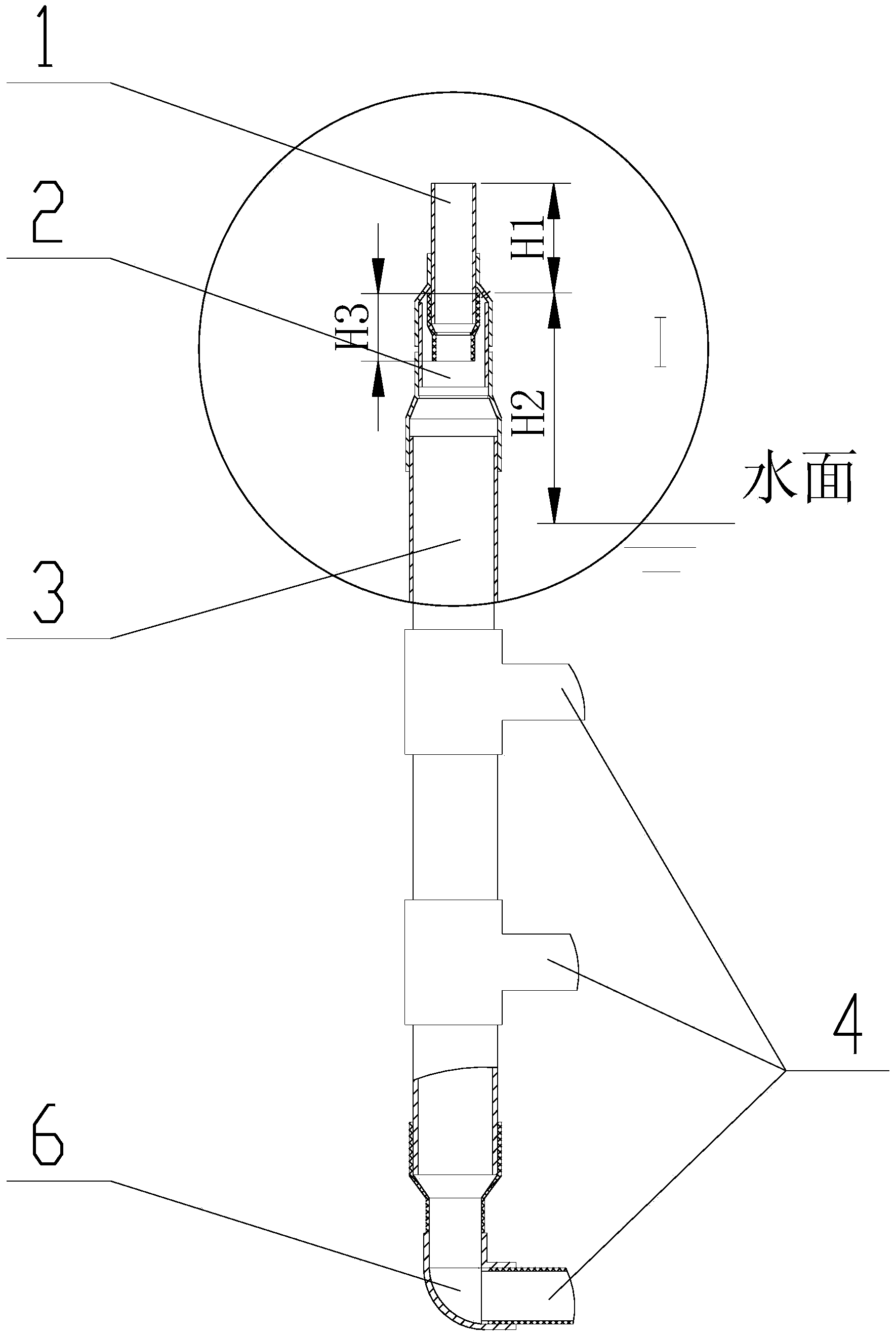 Water feeding and jetting mixed device for fish pond for aquaculture