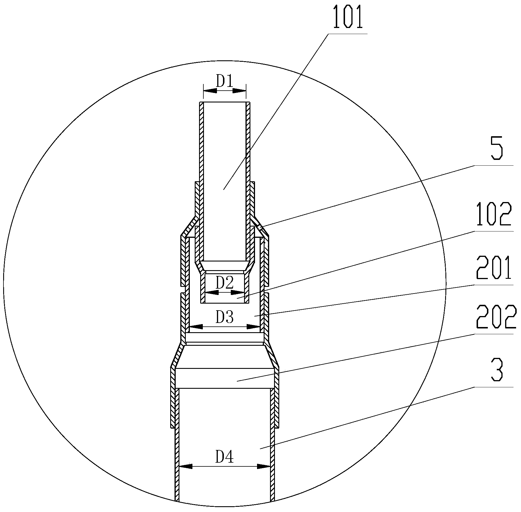 Water feeding and jetting mixed device for fish pond for aquaculture