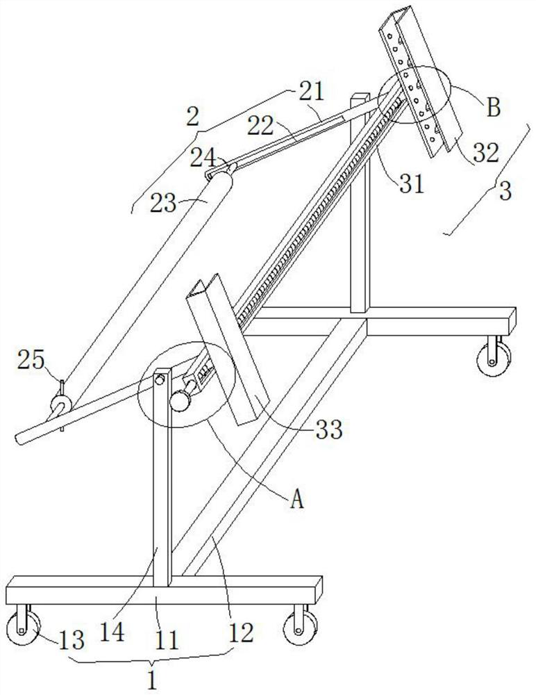 Auxiliary feeding device for glass processing and feeding method