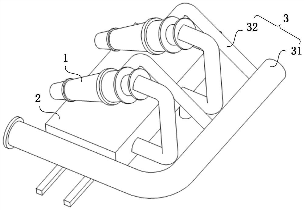 Rotational flow sand separating device and sand separating machine