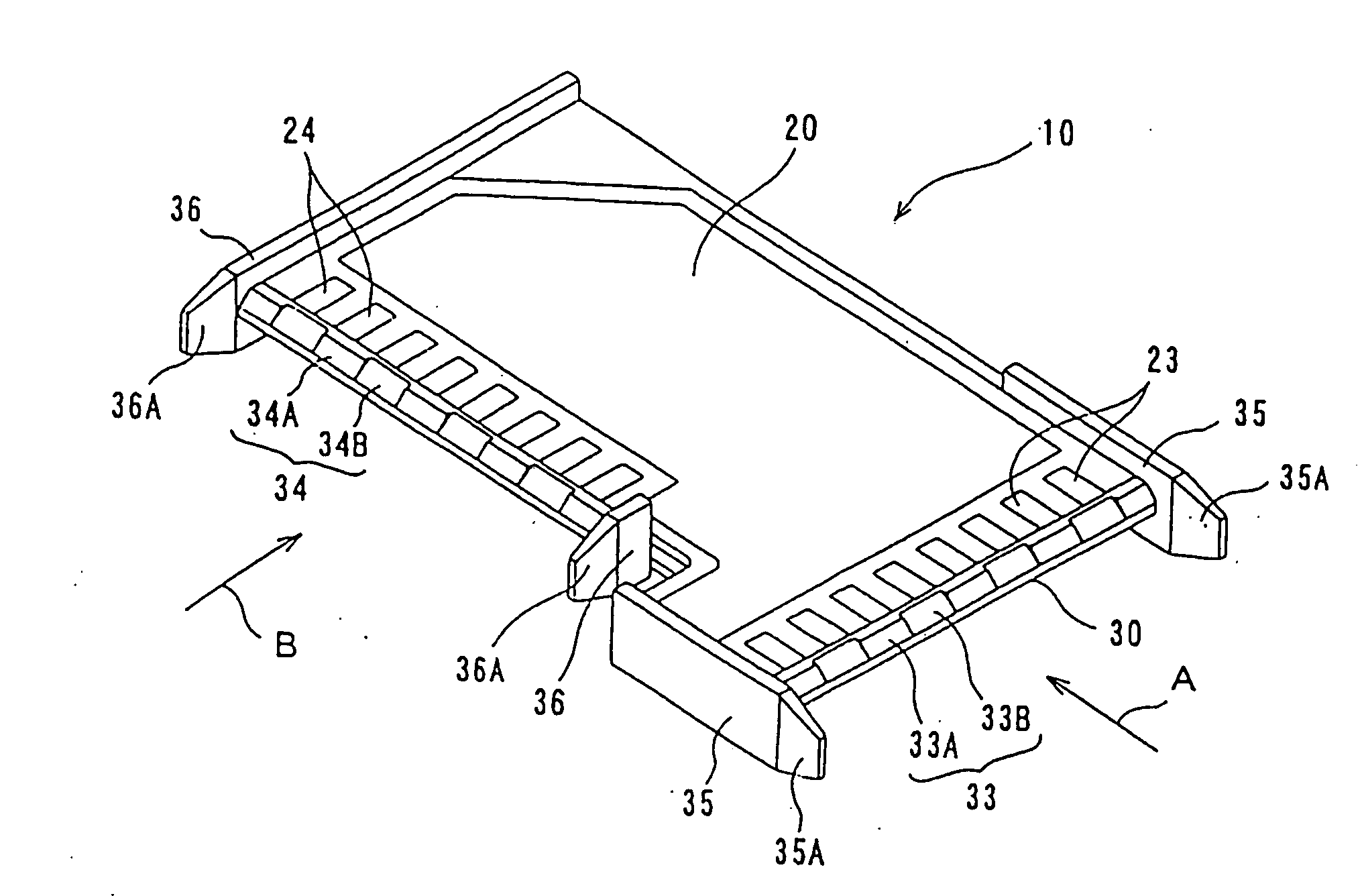 Connector assembly of connector and transmission board