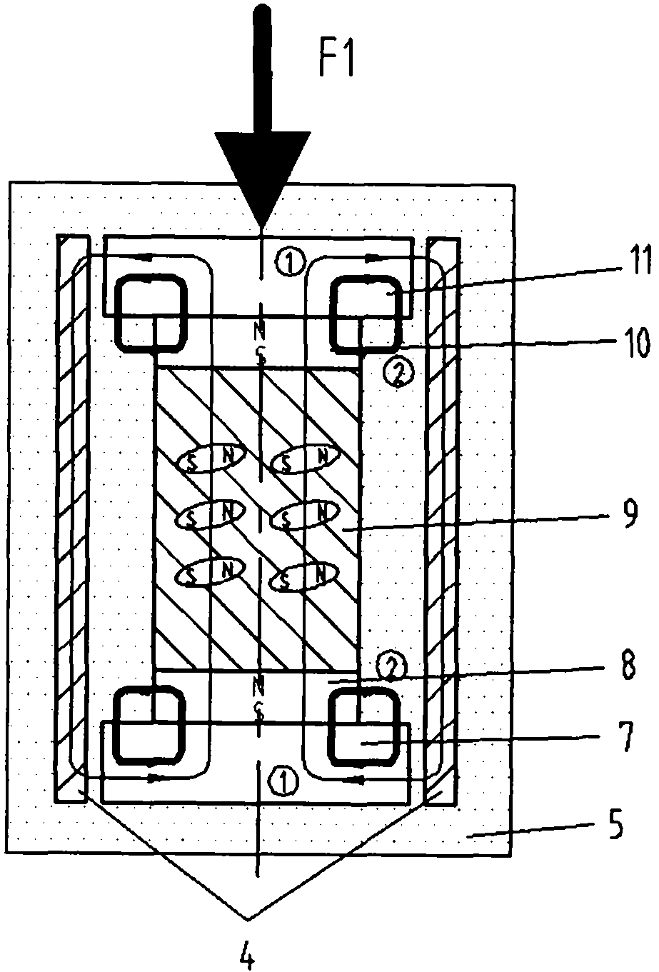 Passive magnetorheological tensile damping adaptive control method and device